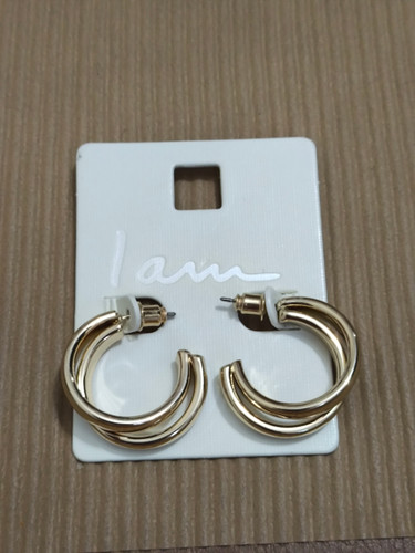 گوشواره استیل طرح دو لاین